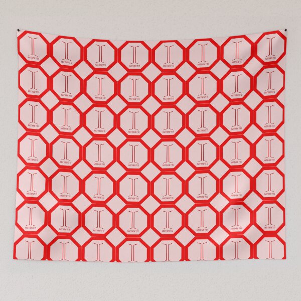 Item preview, Matthew 7 13 - enter by the narrow gate - bible verse | christian minimal art - red design designed and sold by ZechJohnRB.