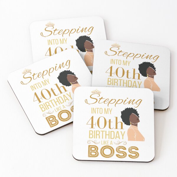 Item preview, Gold Crown Stepping Into My 40th Birthday Like A Boss Birthday designed and sold by Run to Creations.