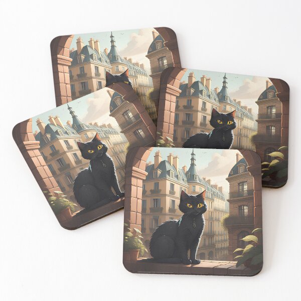 Item preview, A black cat in Paris designed and sold by TatiRibeiro.