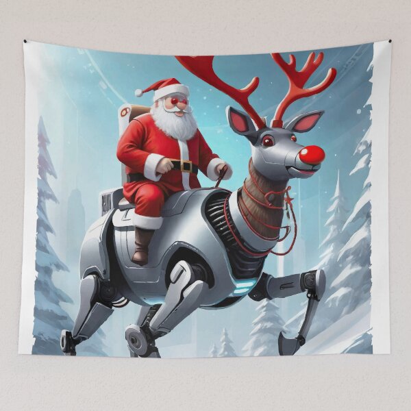 Item preview, Cyborg Santa on the North Pole designed and sold by StonebridgeArt.