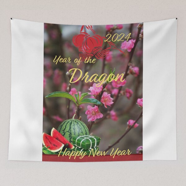 Item preview, Tet Happy New Year Dragon Xuan Giap Thin 2024 designed and sold by AnLeDesign.