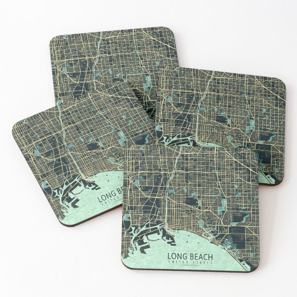 Item preview, Long Beach City Map of California, USA - Summer designed and sold by deMAP.