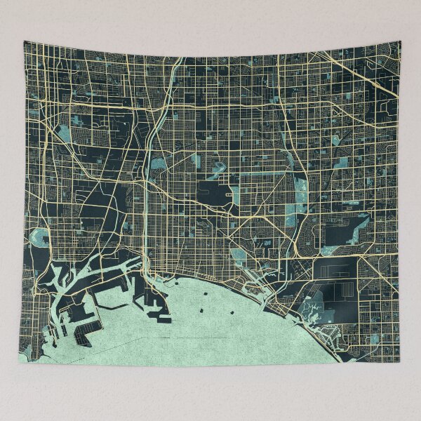 Item preview, Long Beach City Map of California, USA - Summer designed and sold by deMAP.