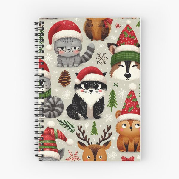 Item preview, Grumpy Christmas Animals Pattern designed and sold by DoggoTankDesign.