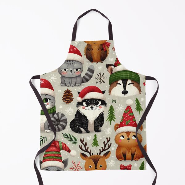 Item preview, Grumpy Christmas Animals Pattern designed and sold by DoggoTankDesign.