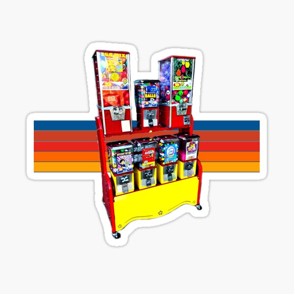 Vista previa del artículo con la obra «Máquinas expendedoras de dulces, máquinas de chicles, dispensadores de juguetes con monedas», diseñado y vendido por BubbaCommerce.