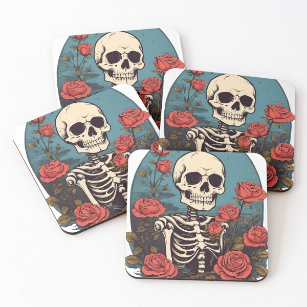 Item preview, Skeleton holding a red rose. designed and sold by wplamkung.