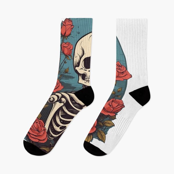 Item preview, Skeleton holding a red rose. designed and sold by wplamkung.