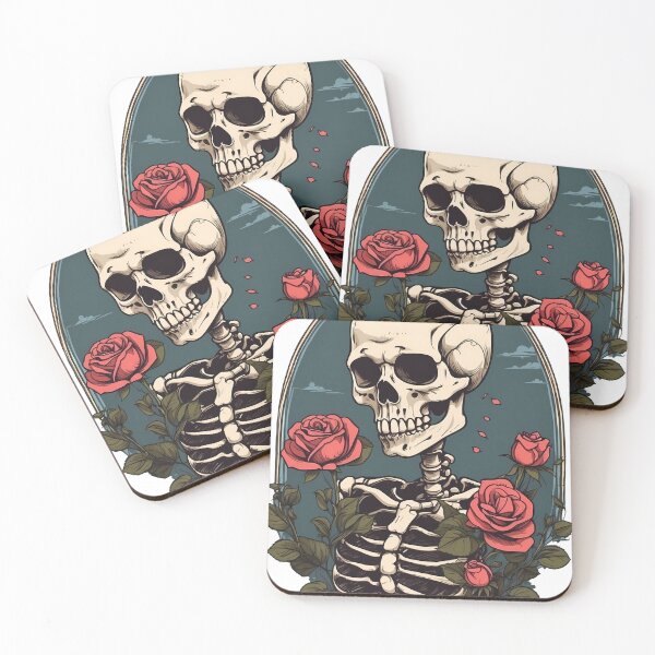 Item preview, Skeleton holding a red rose. designed and sold by wplamkung.