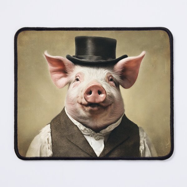 Item preview, Victorian Pig Portrait Artistic Gift Fashion Style designed and sold by popanato.