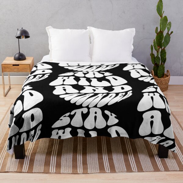 Item preview, Stay Wild and Wander Text Monochrome Black designed and sold by Meepuruproject.
