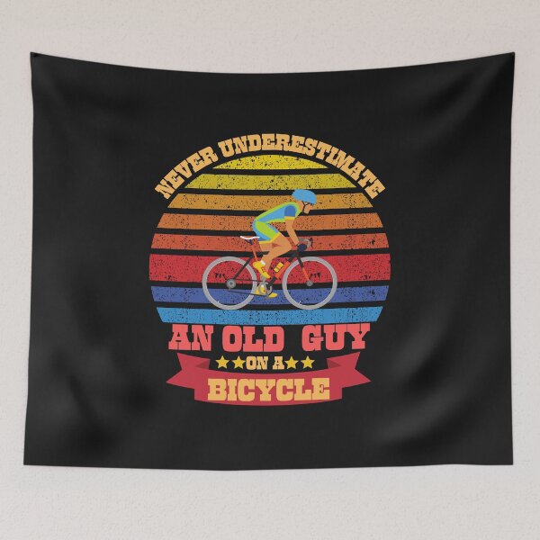 Item preview, Never Underestimate An Old Guy On A Bicycle Cycling designed and sold by Mustaph-Shop.