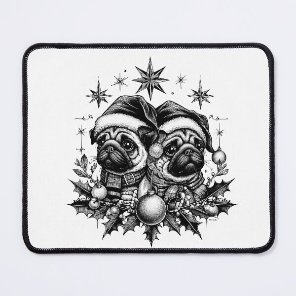 Item preview, Gothic Christmas Pugs designed and sold by FunnehGacha.