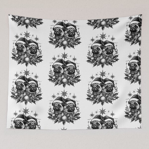 Item preview, Gothic Christmas Pugs designed and sold by FunnehGacha.