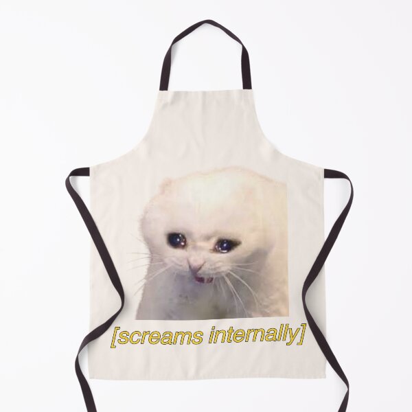 Item preview, screams internally crying cat meme designed and sold by mooneko.