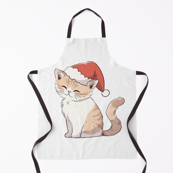 Item preview, Smiling Cat Wearing Santa Hat designed and sold by LittleLuvies.
