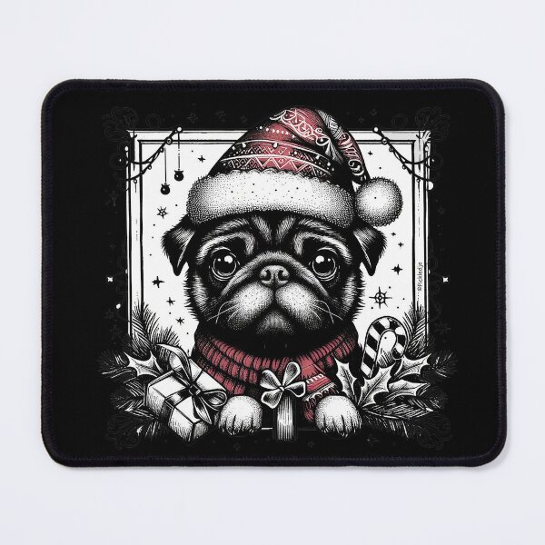 Item preview, Gothic Christmas Pug designed and sold by FunnehGacha.