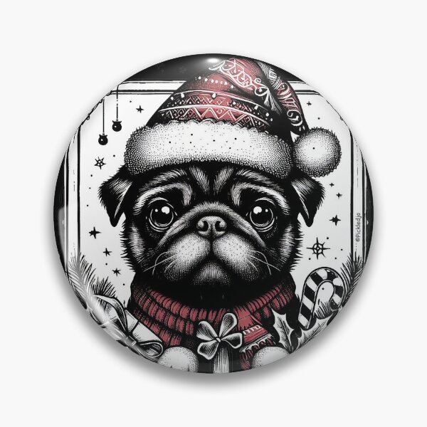 Item preview, Gothic Christmas Pug designed and sold by FunnehGacha.