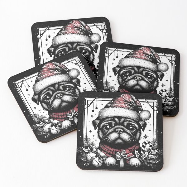 Item preview, Gothic Christmas Pug designed and sold by FunnehGacha.