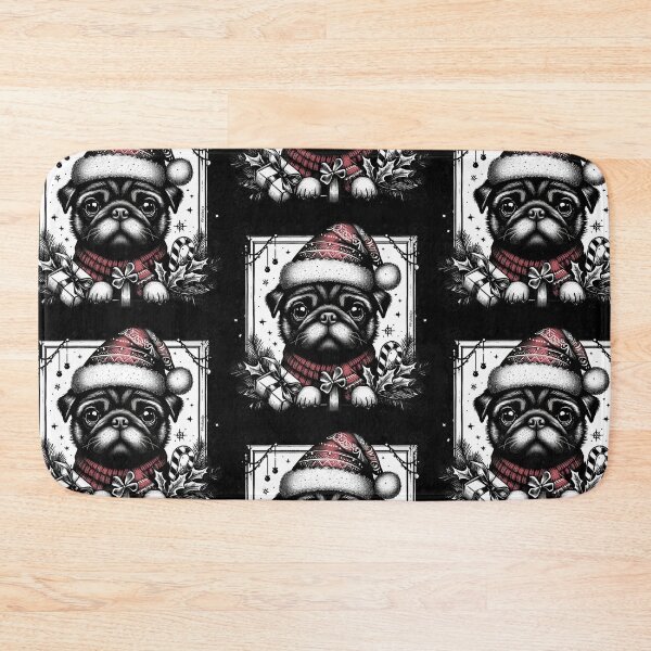 Item preview, Gothic Christmas Pug designed and sold by FunnehGacha.