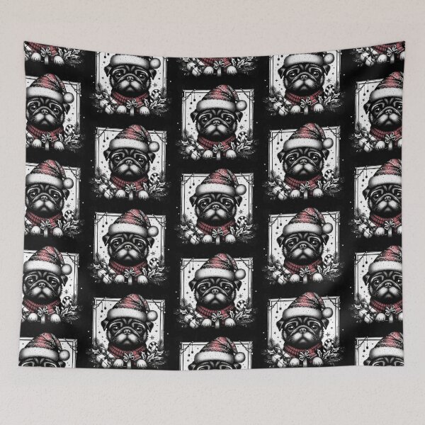 Item preview, Gothic Christmas Pug designed and sold by FunnehGacha.