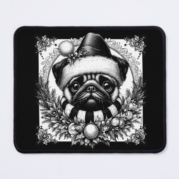 Item preview, Gothic Christmas Pug wreath designed and sold by FunnehGacha.
