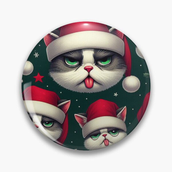 Item preview, Christmas Grumpy Cats Pattern designed and sold by DoggoTankDesign.
