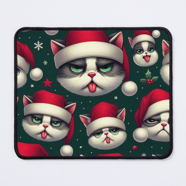 Item preview, Christmas Grumpy Cats Pattern designed and sold by DoggoTankDesign.
