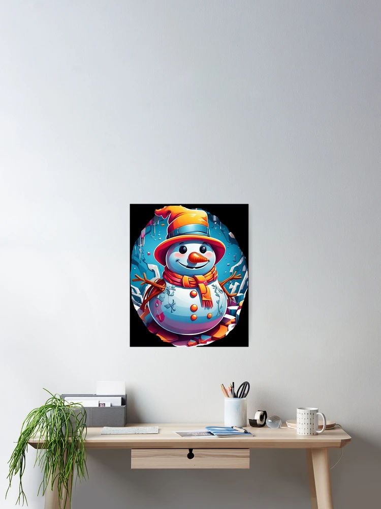 Thumbnail 2 of 3, Poster, Snowman designed and sold by FashCode.