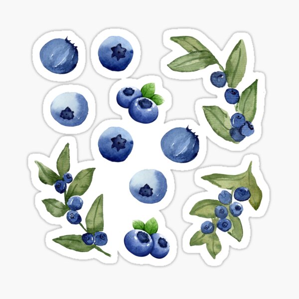 Artikel-Vorschau von Blaubeer-Aufkleberpaket, designt und verkauft von rpgraphics.