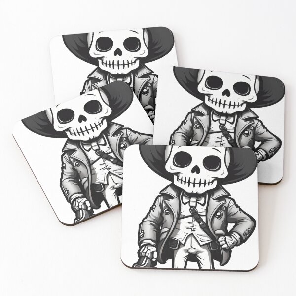 Item preview, skull cowboy and crossed revolvers designed and sold by wplamkung.