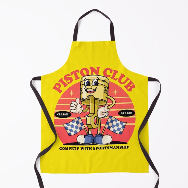 Item preview, Piston club, piston mascot character with race flag designed and sold by Kevyn Adha.