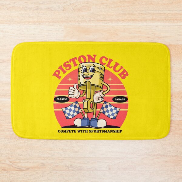 Item preview, Piston club, piston mascot character with race flag designed and sold by Kevyn Adha.