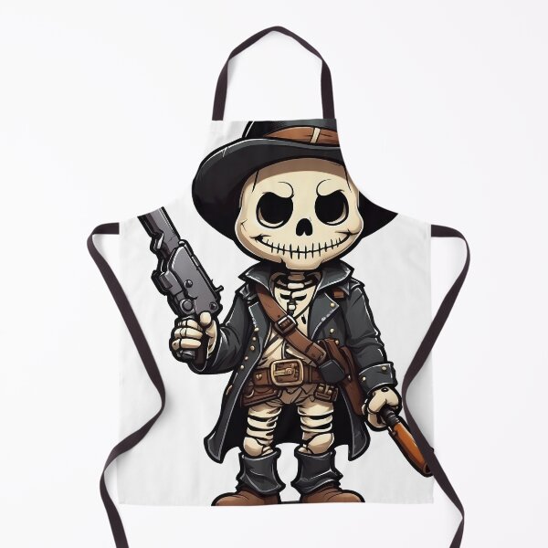 Item preview, skull cowboy and crossed revolvers designed and sold by wplamkung.
