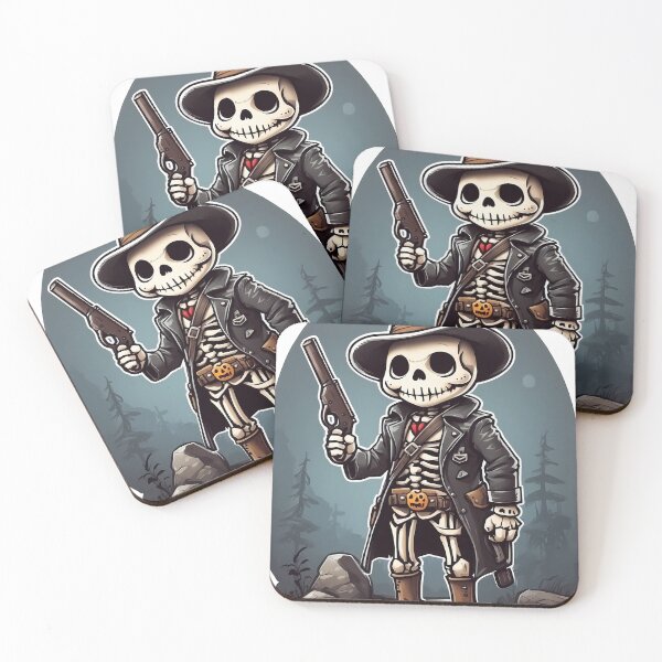 Item preview, skull cowboy and crossed revolvers designed and sold by wplamkung.