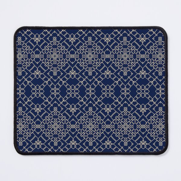 Item preview, Golden Intricacies - Blue and Gold Seamless Patterns designed and sold by Looming Lines.