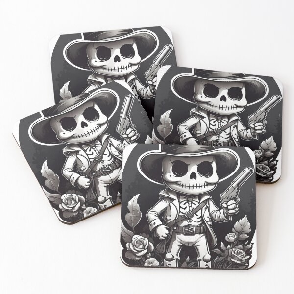 Item preview, skull cowboy and crossed revolvers designed and sold by wplamkung.