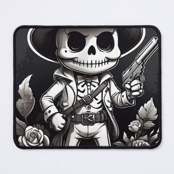 Item preview, skull cowboy and crossed revolvers designed and sold by wplamkung.