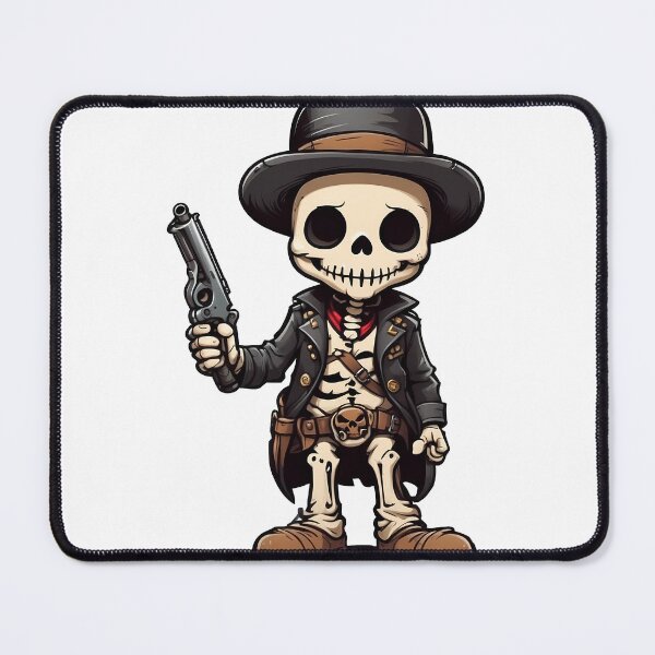 Item preview, skull cowboy and crossed revolvers designed and sold by wplamkung.
