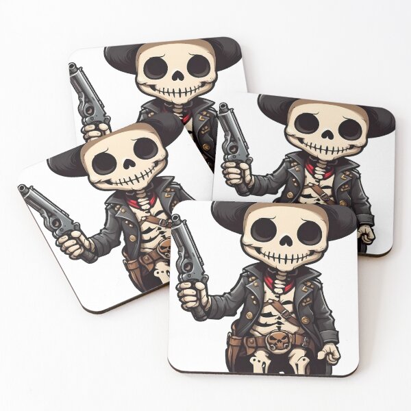 Item preview, skull cowboy and crossed revolvers designed and sold by wplamkung.