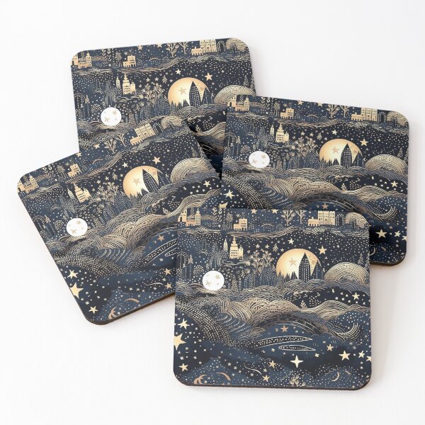Item preview, Festive Night Sky Etchings designed and sold by Fizzycat.