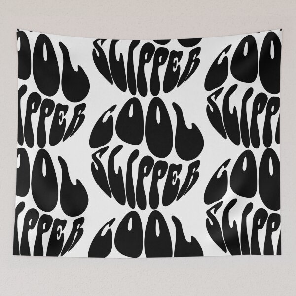Item preview, Cool Slipper Text Monochrome White designed and sold by Meepuruproject.