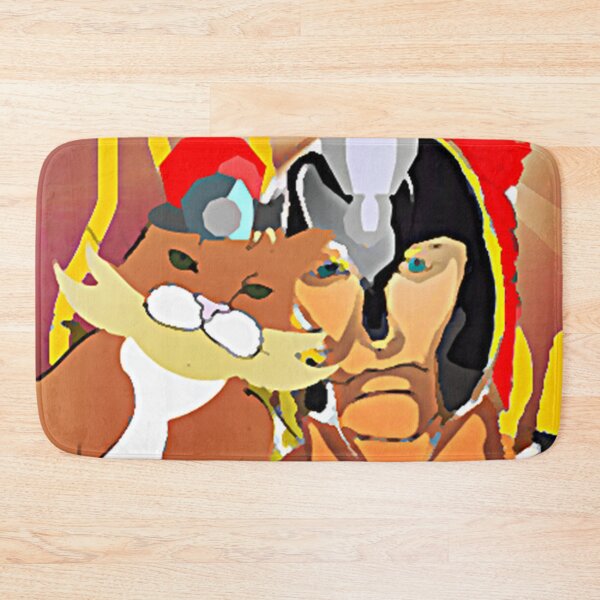 Item preview, A cat striking a pose alongside achilles designed and sold by Olojo.