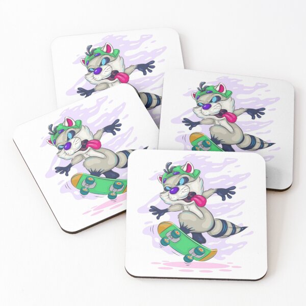 Item preview, Raccoon Skateboarder designed and sold by stzl26.