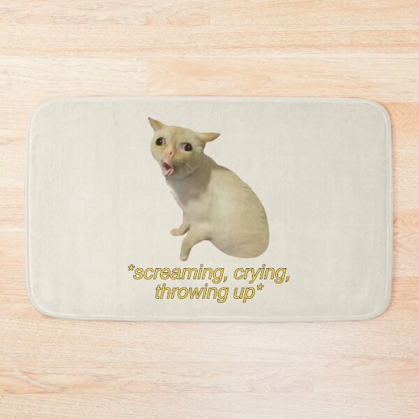 Item preview, coughing cat meme designed and sold by mooneko.