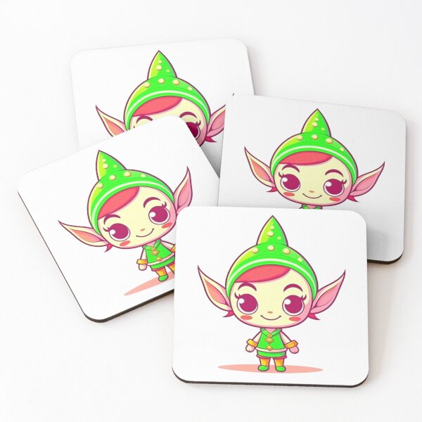 Artikelvorschau, Cute Santas Little Helper Kawaii Christmas Elf  entworfen und verkauft von SantasHelpers.
