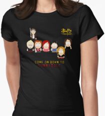 Buffy the Vampire Slayer as South Park Women's Fitted T-Shirt