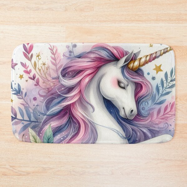 Item preview, Magical Rainbow Unicorn - Unicorn Watercolor Painting designed and sold by Star-Fragment.