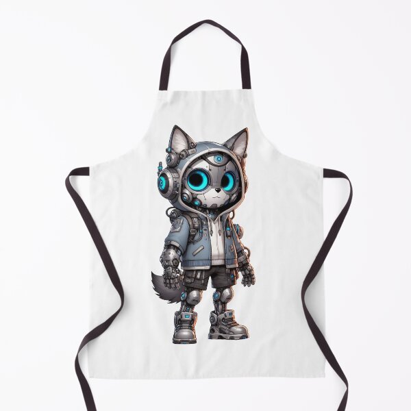 Item preview, Cute Cyberpunk Robot Wolf! designed and sold by kukamatsu.