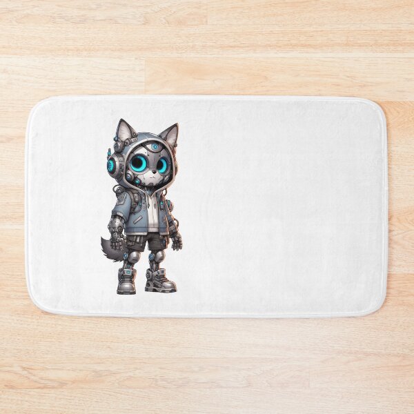 Item preview, Cute Cyberpunk Robot Wolf! designed and sold by kukamatsu.